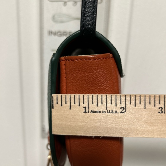 Chloe Mini Leather Crossbody  Bag Brown and Green - Picture 13 of 15